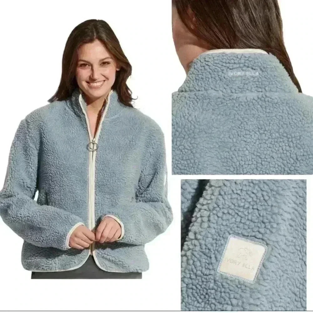 Ivory Ella Chloe Blue Sherpa medium - Picture 1 of 8